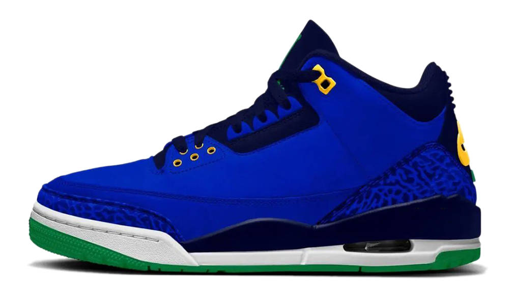 jordan 3 blue and gold