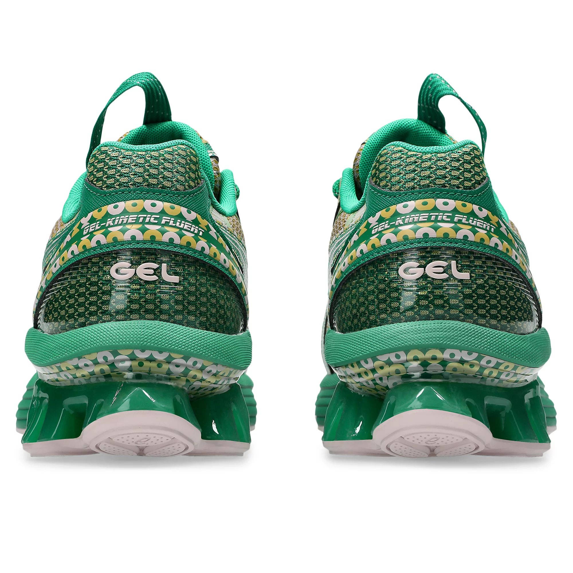 ASICS US7-S GEL-Kinetic Fluent Watershed Rose Kale 1203A973-700 heel