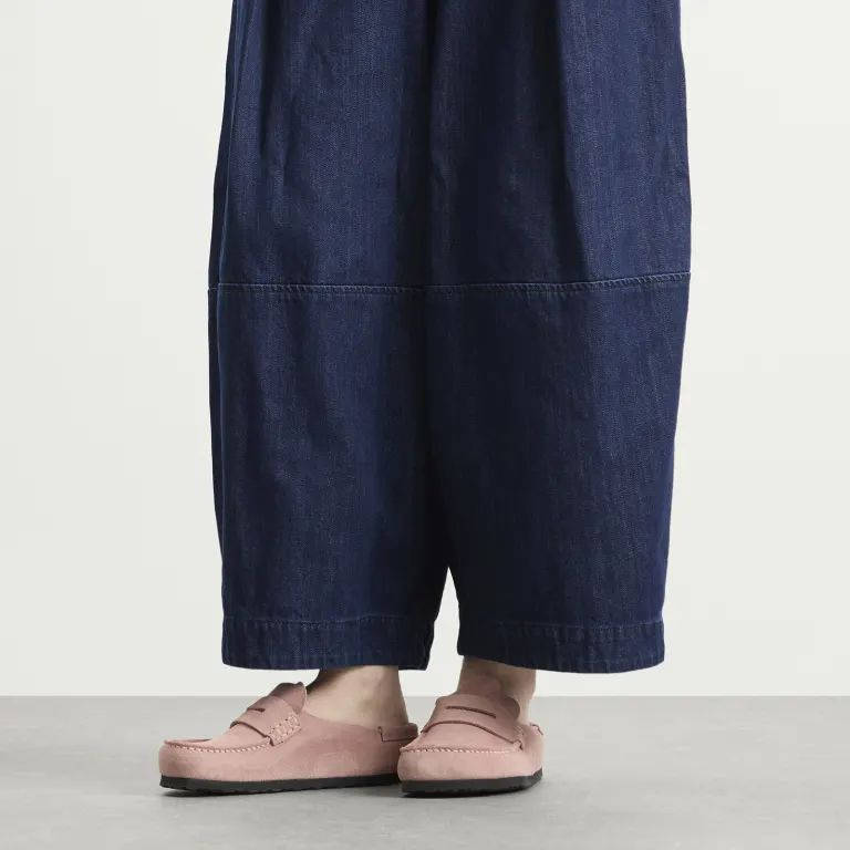 Birkenstock Naples Wrapped Loafers Pink Clay 1031683 on foot