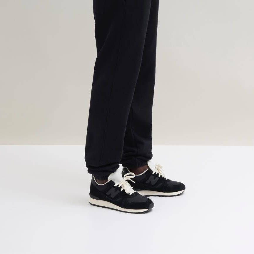 JJJJound New Balance 475 Black White on foot