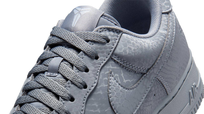 Kobe Bryant x Nike Air Force 1 Low Cool Grey Detail