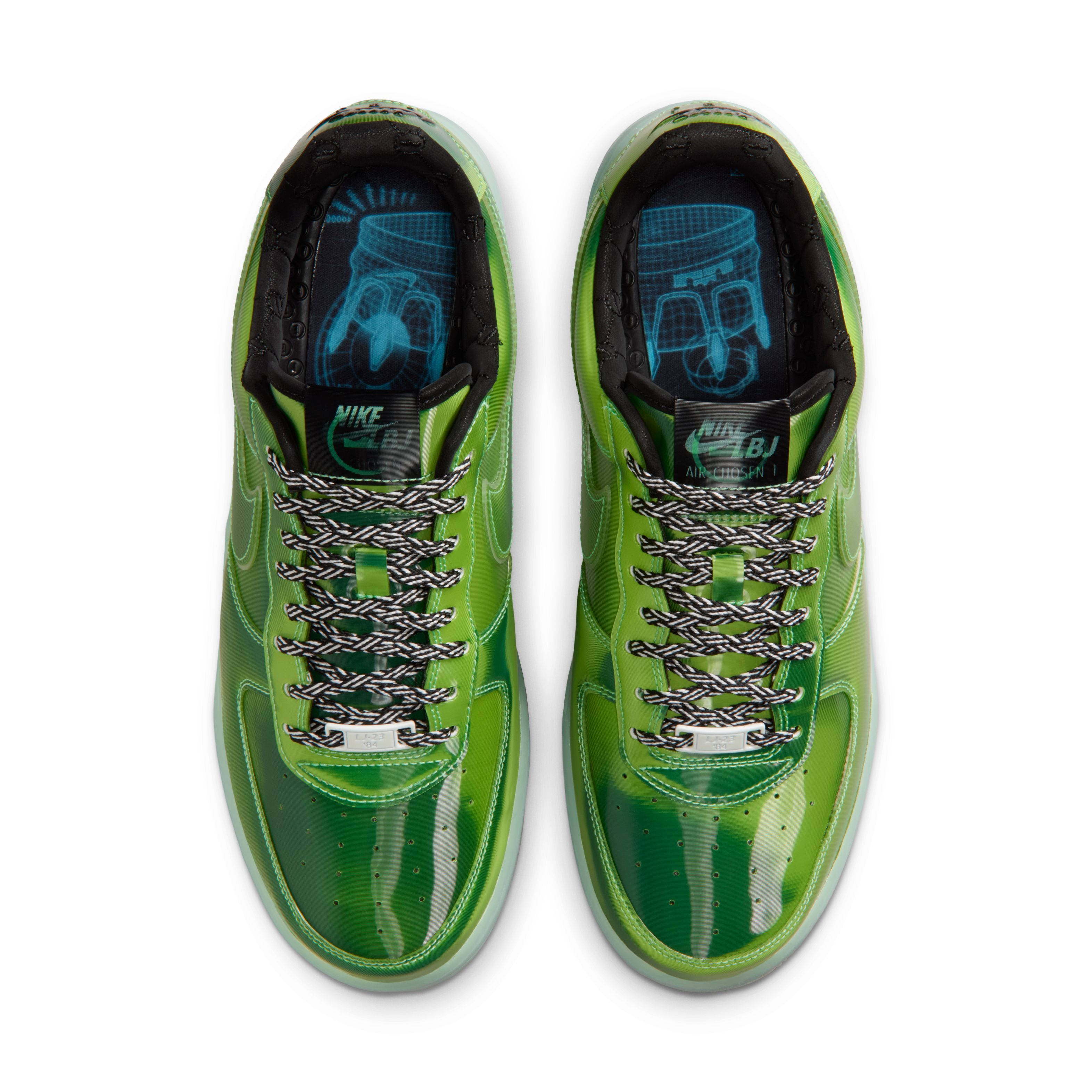 LeBron James x Nike Air Force 1 Voltage Green IQ5368-300 middle