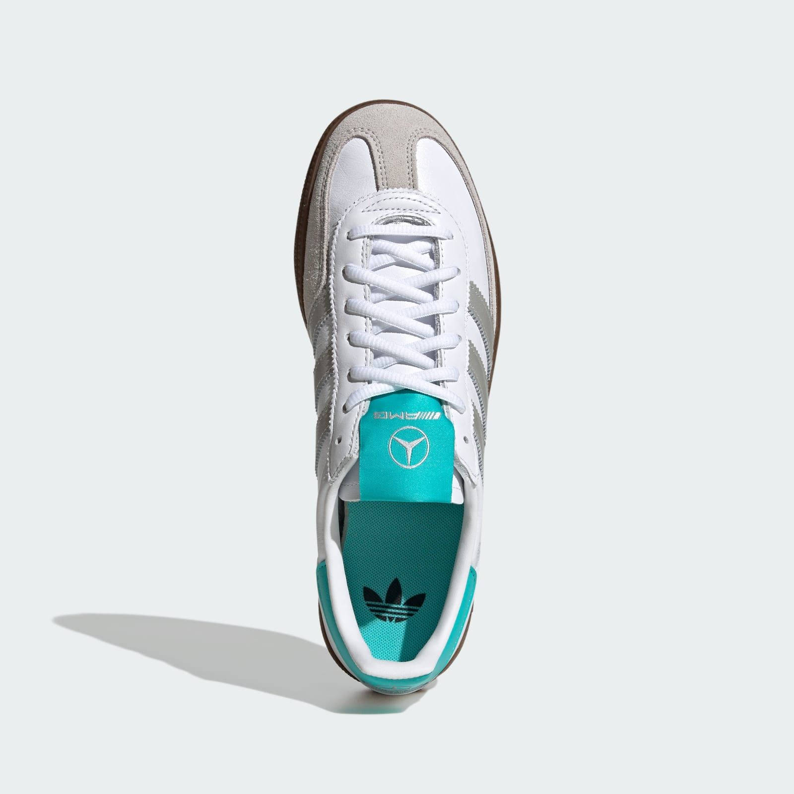 Mercedes-AMG F1 x adidas Handball Spezial White Silver KJ1178 middle