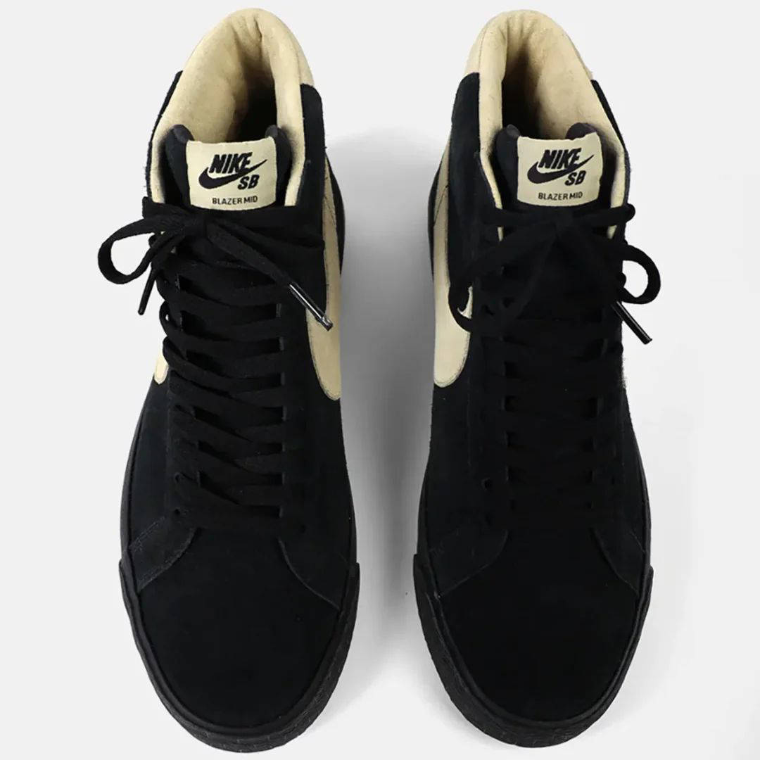 Thrasher x Nike SB Blazer Mid Celebrates 45 Years Black White middle