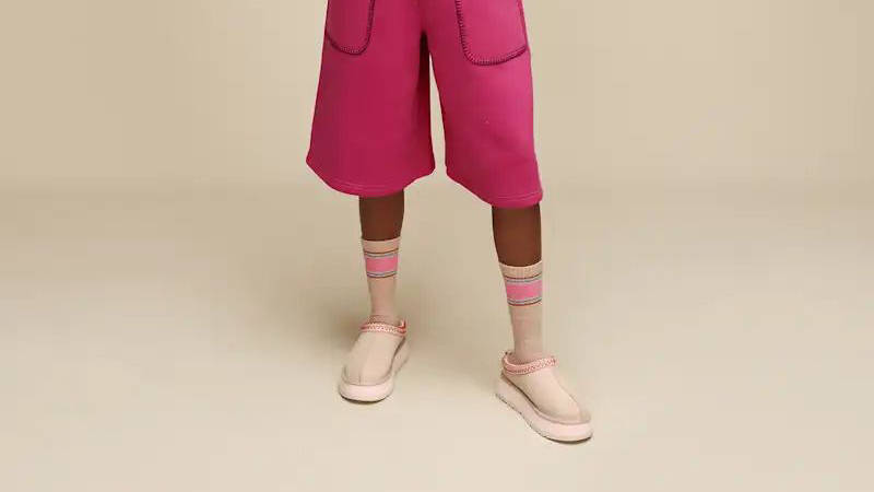 UGG Tazz Love '26 Slipper Sea Salt Rosetta 1181650-SLTR on foot