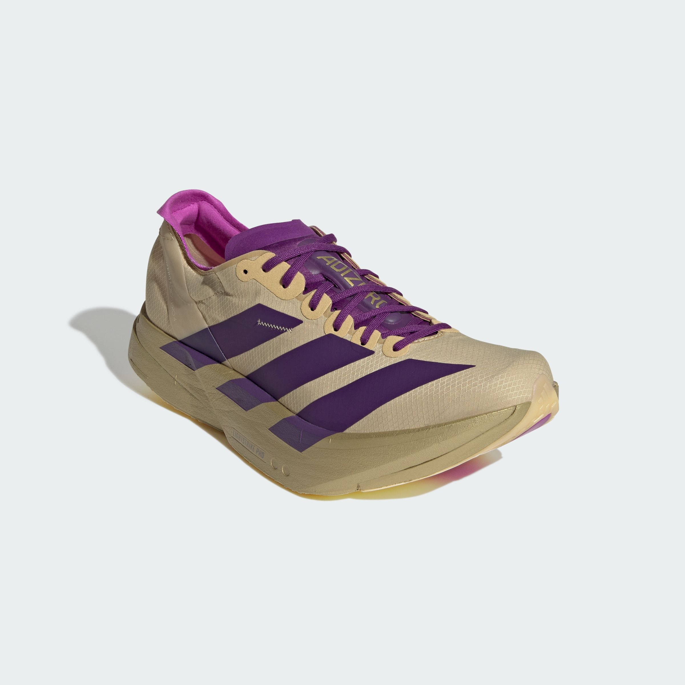 adidas Adizero Adios Pro 4 Sand Purple JR7410 front