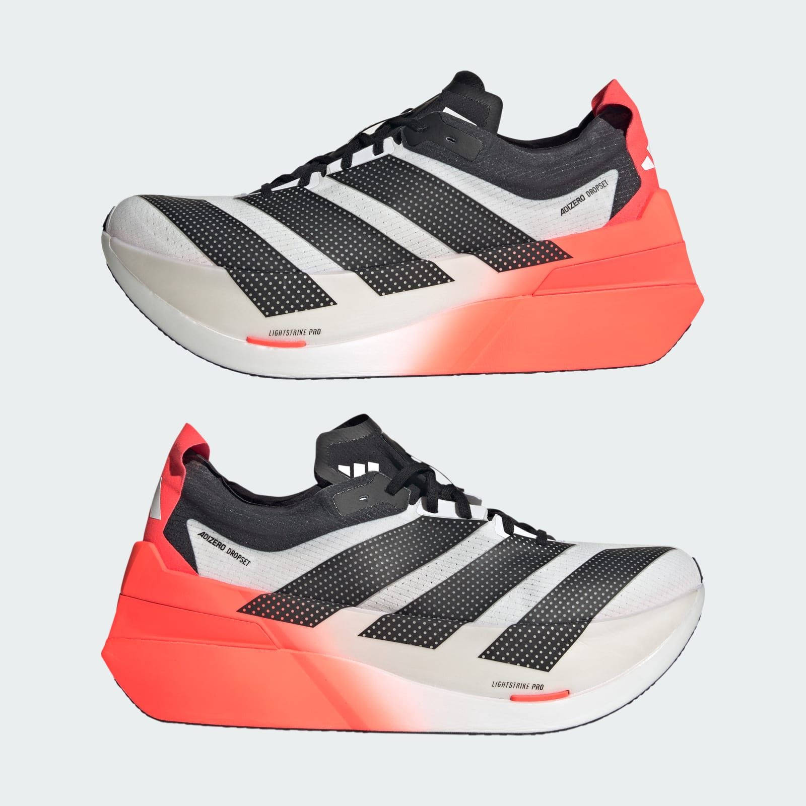 adidas Adizero Dropset Elite White Solar Red LA6218 feature