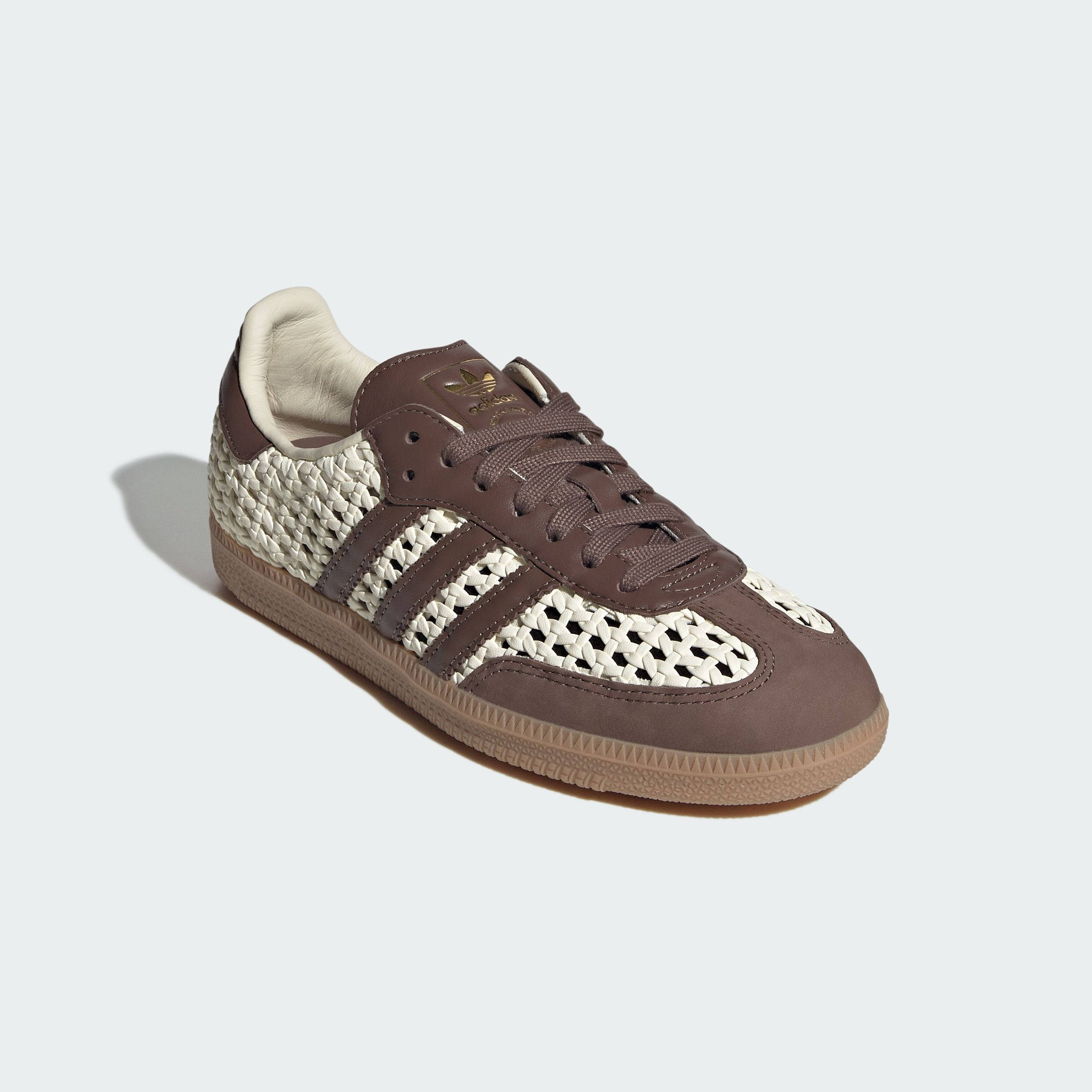 adidas Samba Basketweave Brown Cream IH9373 front