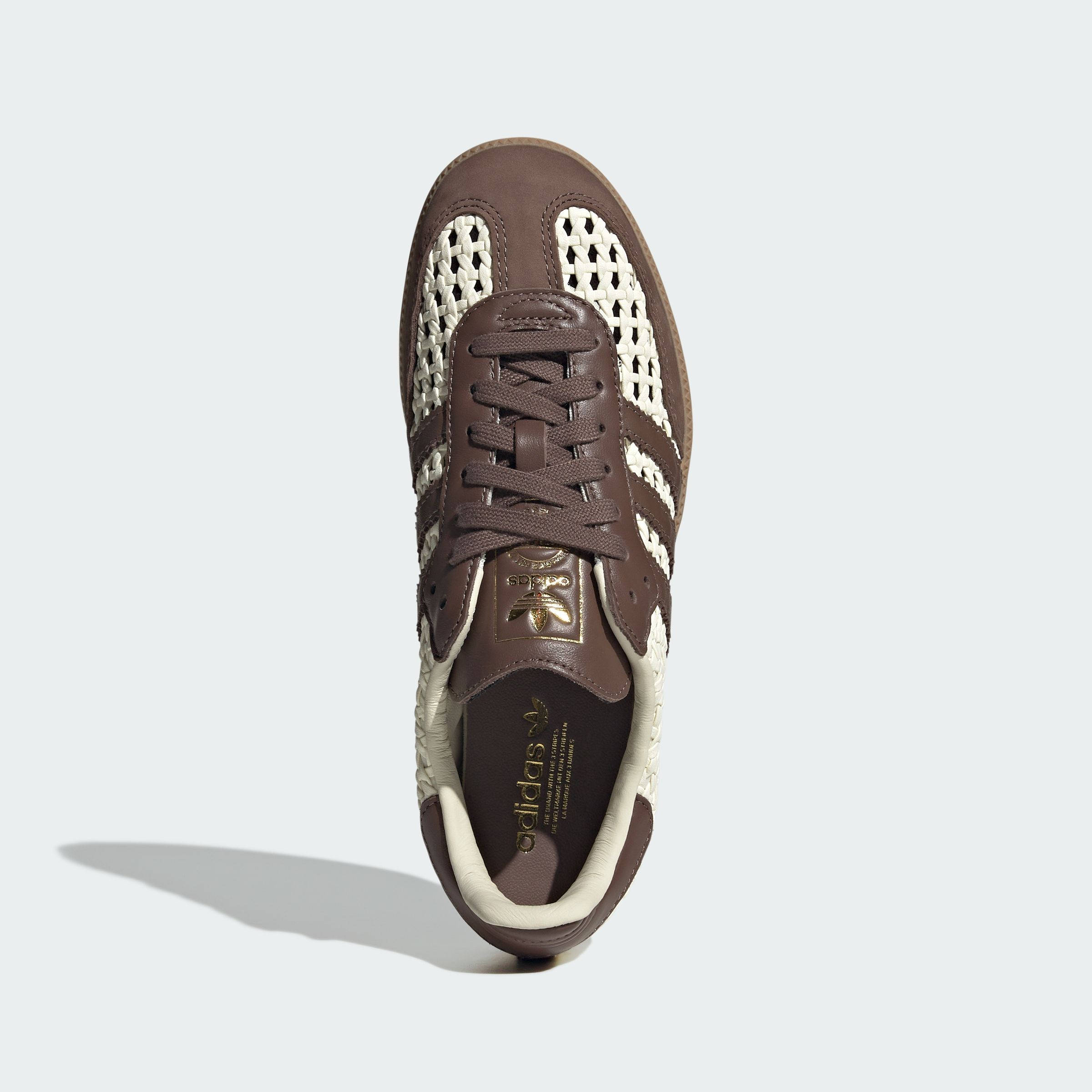 adidas Samba Basketweave Brown Cream IH9373 middle