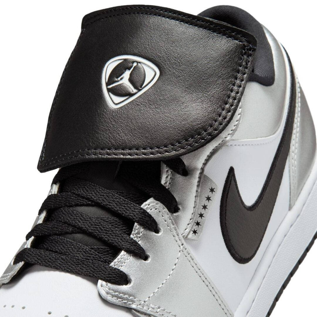 Air Jordan 1 Low White Metallic Silver IR2278-100 tongue