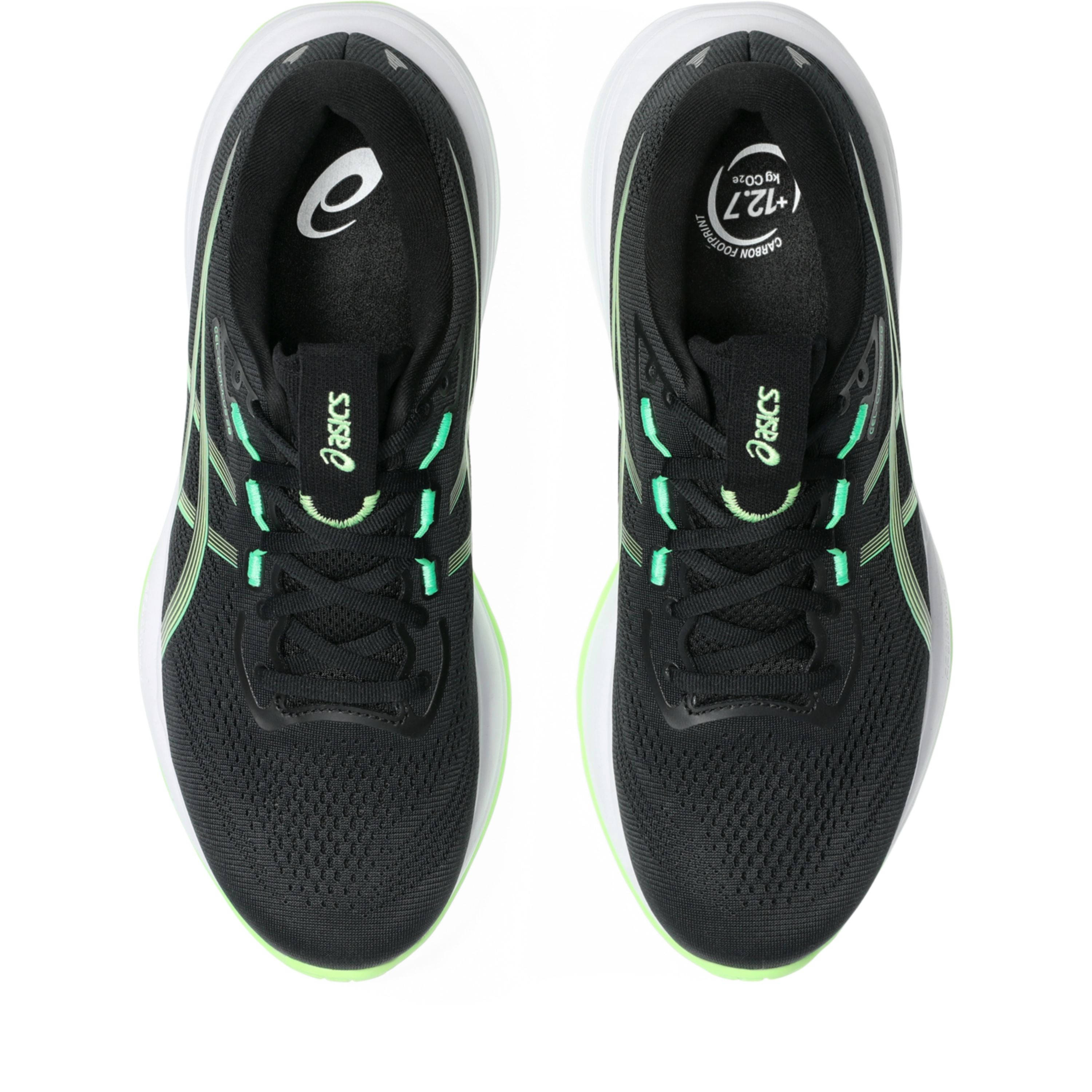 ASICS GEL-Cumulus 28 Black Illuminate Green 1011C143-001 middle