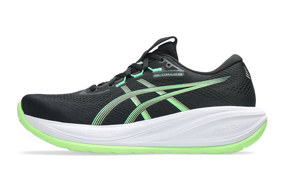 ASICS GEL-Cumulus 28 Black Illuminate Green