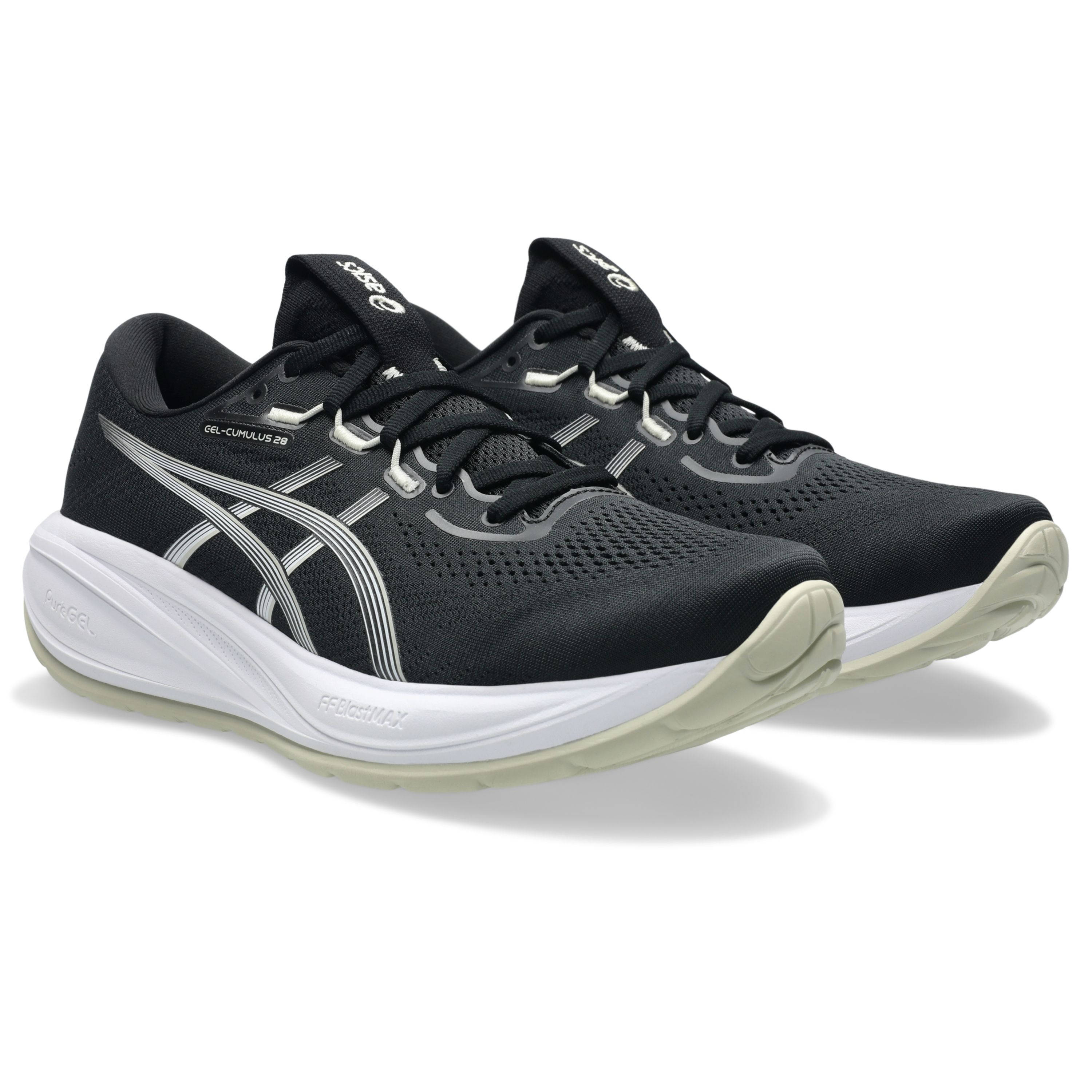 ASICS GEL-Cumulus 28 Black White 1011C143-002 front