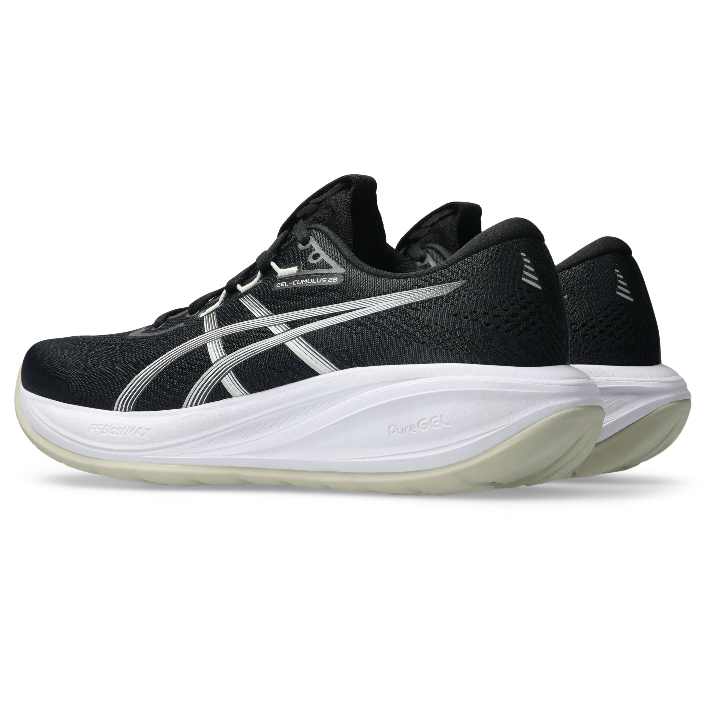 ASICS GEL-Cumulus 28 Black White 1011C143-002 side
