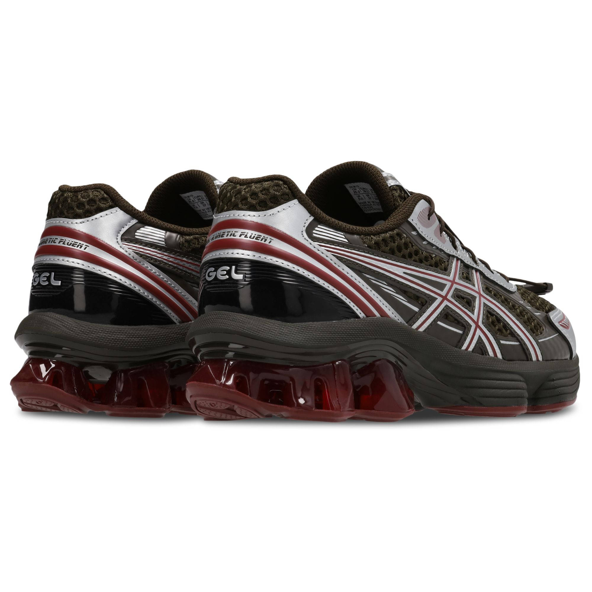ASICS Gel-Kinetic Fluent Black Coffee Oxblood 1203B112-200 side