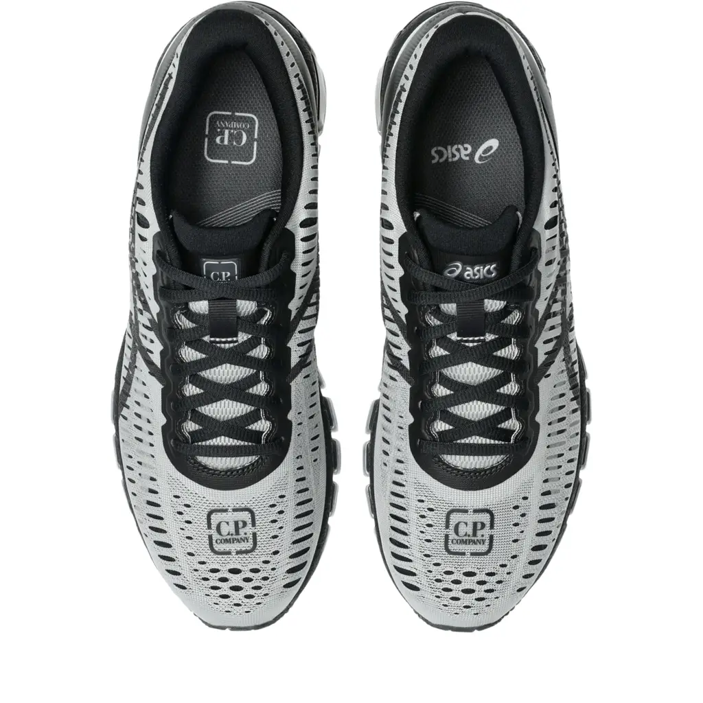 C.P. Company x ASICS Gel-Quantum 360 Silver Caviar midfoot detail showing TPU reinforcement and 360 GEL midsole