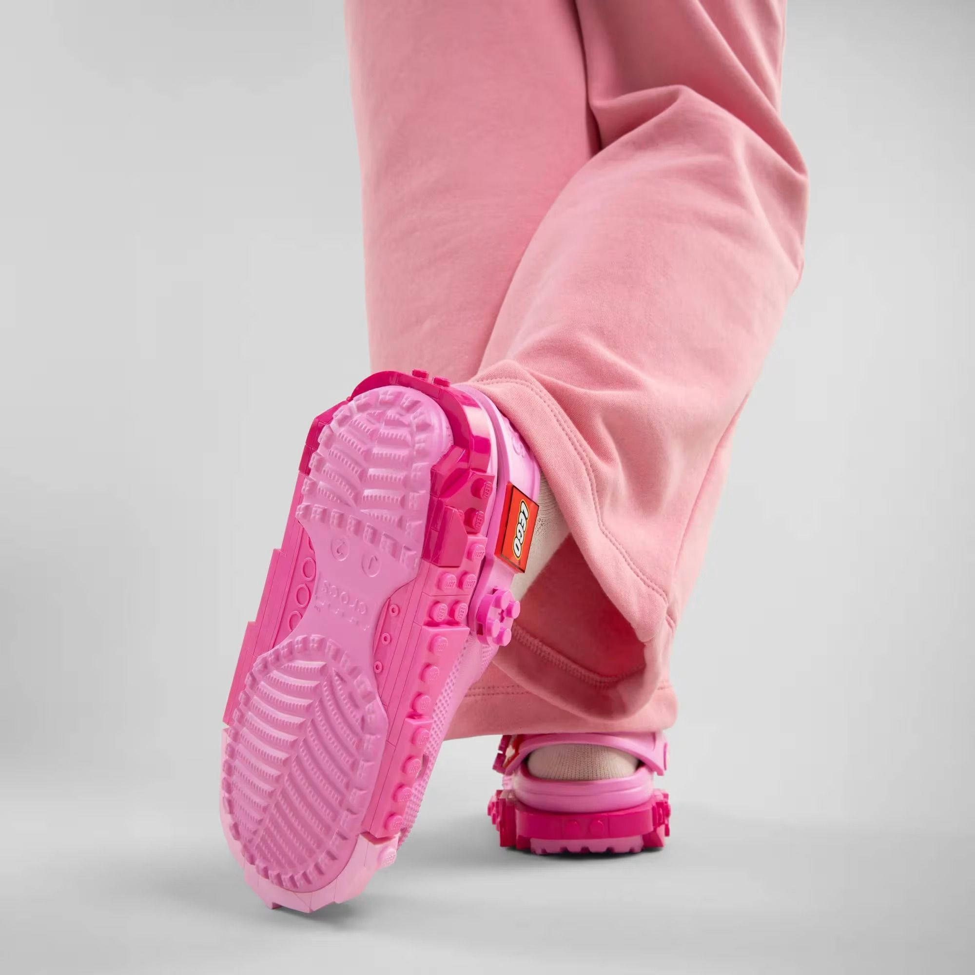 LEGO x Crocs Classic Clog Pink 211874-6SW on foot back