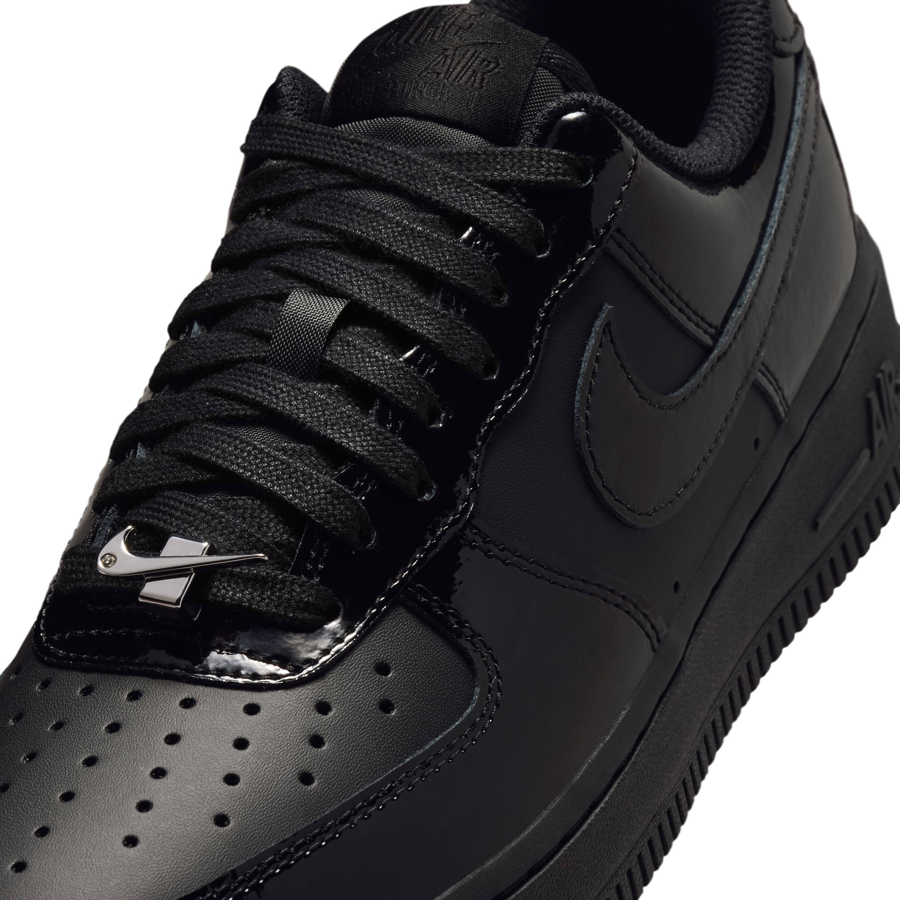 Nike Air Force 1 Low Black Patent IR5450-001 side