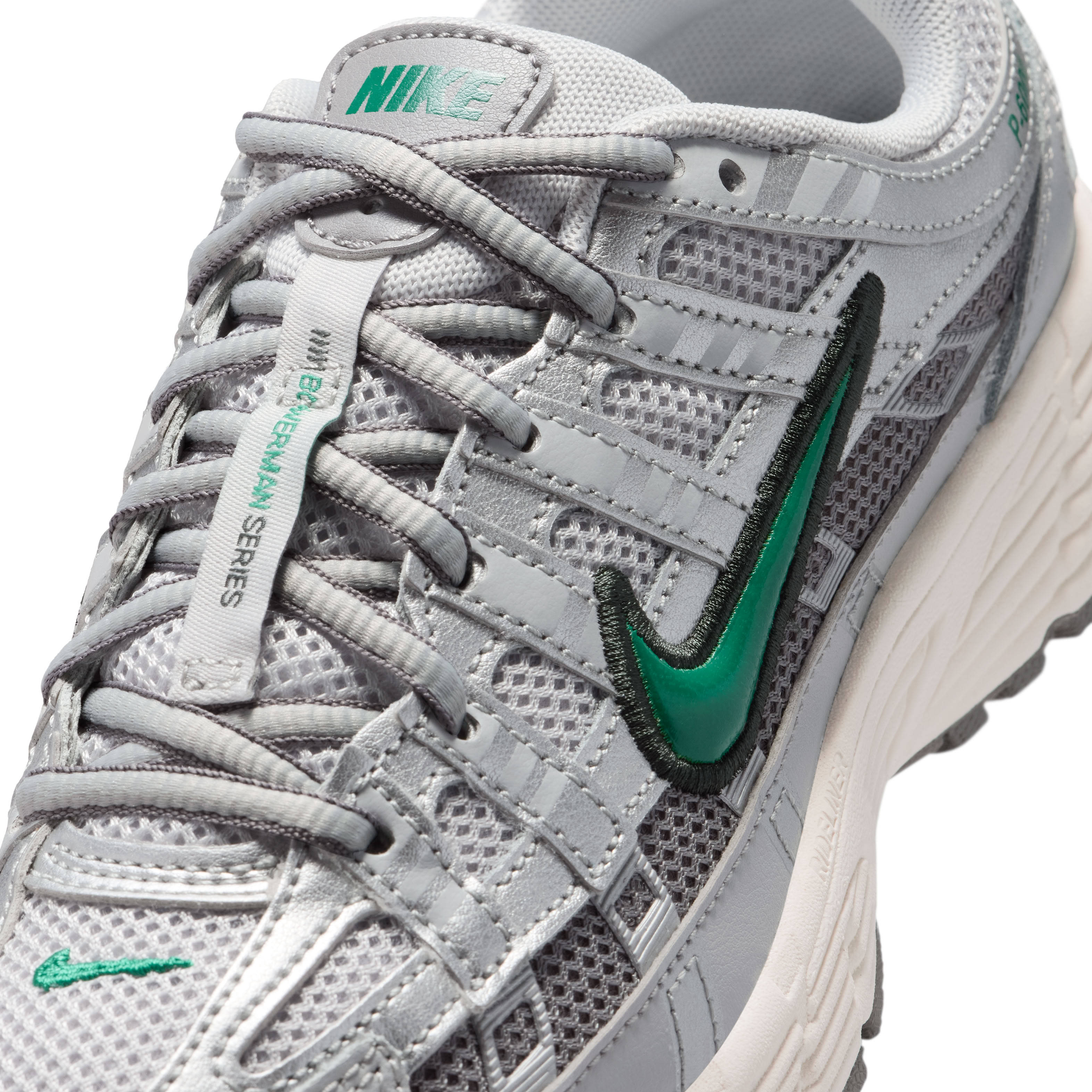 Nike P-6000 GS Metallic Silver Malachite Detail