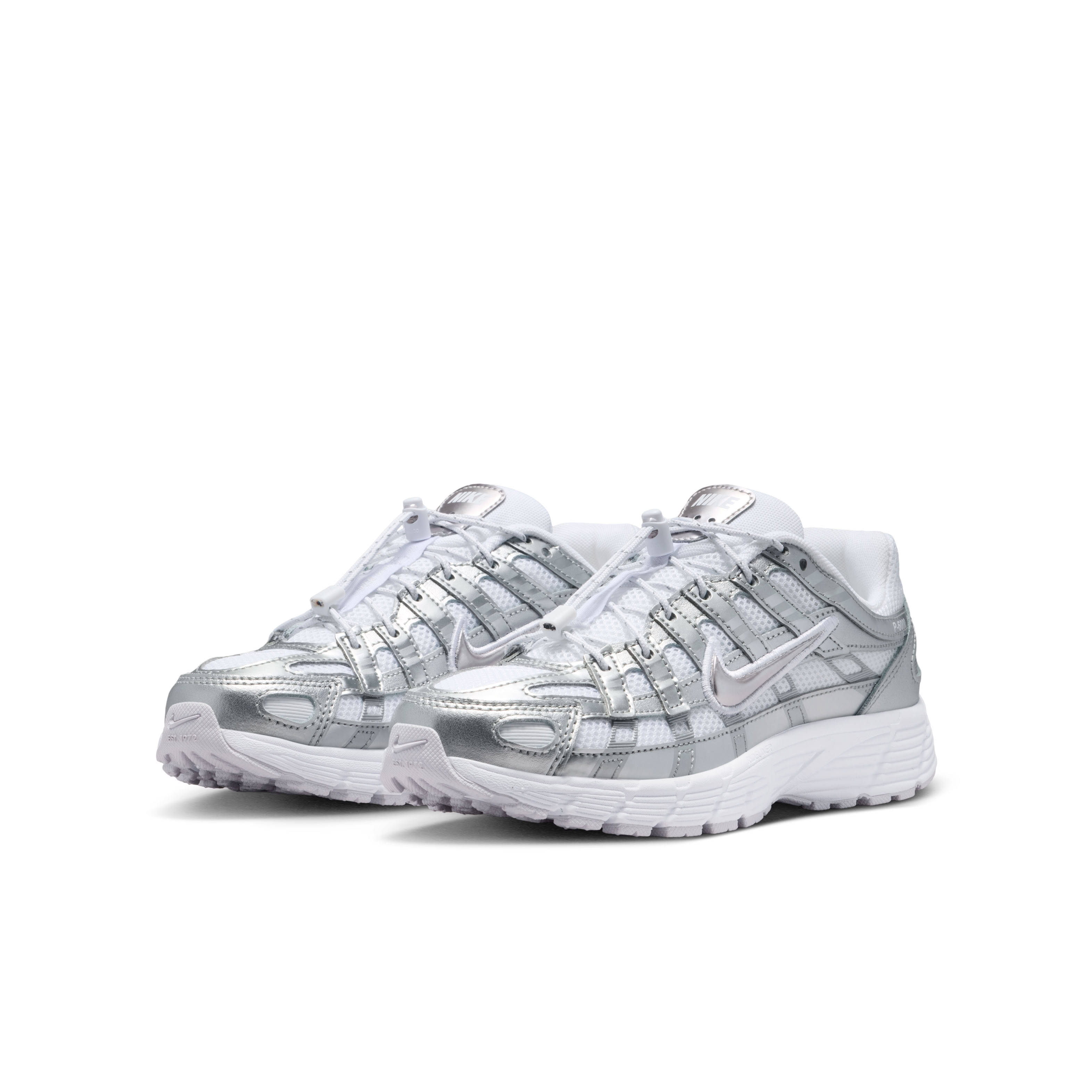 Nike P-6000 Utility GS Metallic Silver Front