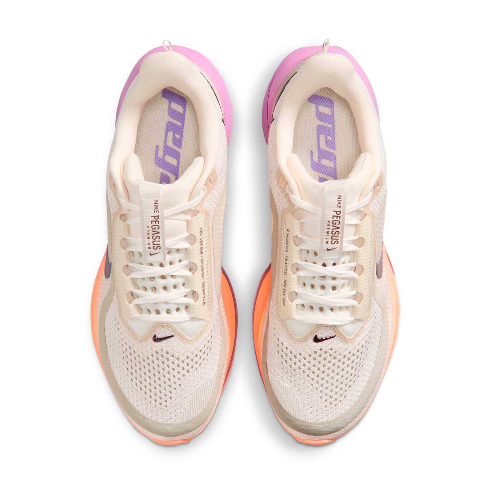 Nike Pegasus Premium Road Running Chalk Orange Pulse HQ2593-113 middle