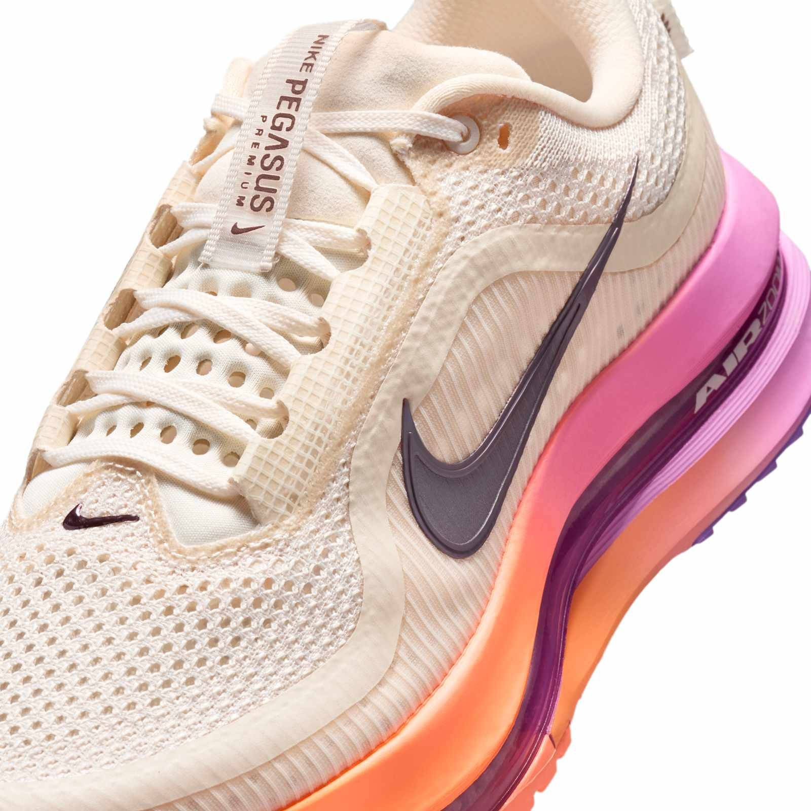 Nike Pegasus Premium Road Running Chalk Orange Pulse HQ2593-113 side