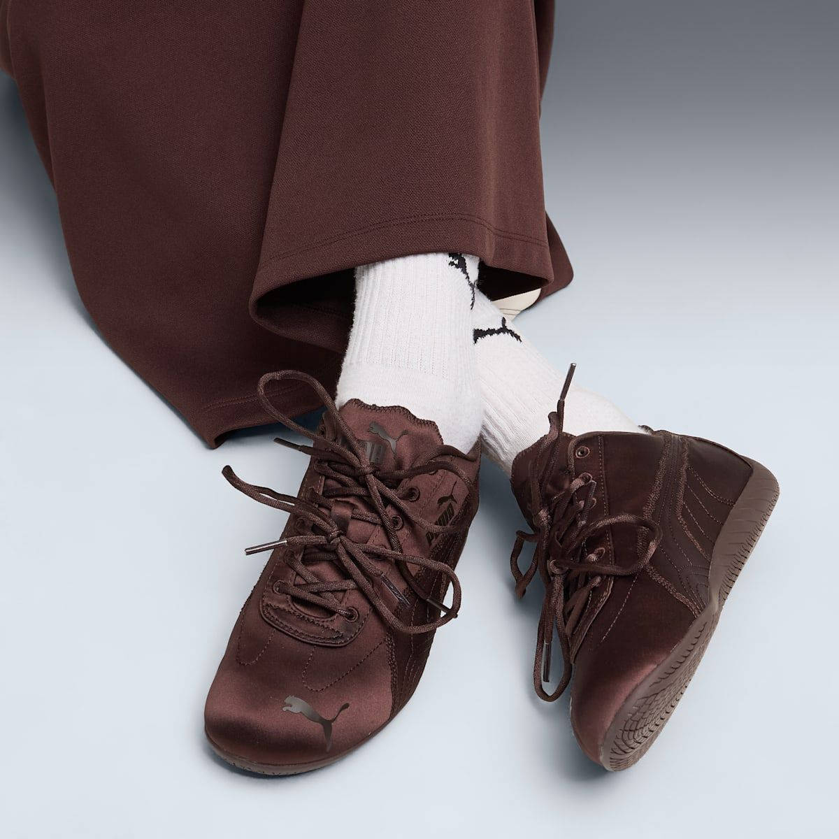 PUMA Speedcat Venus Chocolate Brown 406249-01 on foot side