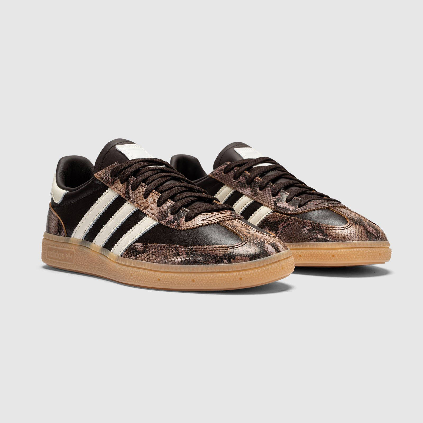 The Whitaker Group x adidas Handball Spezial Do Not Duplicate Snakeskin Brown Black KJ0757 front