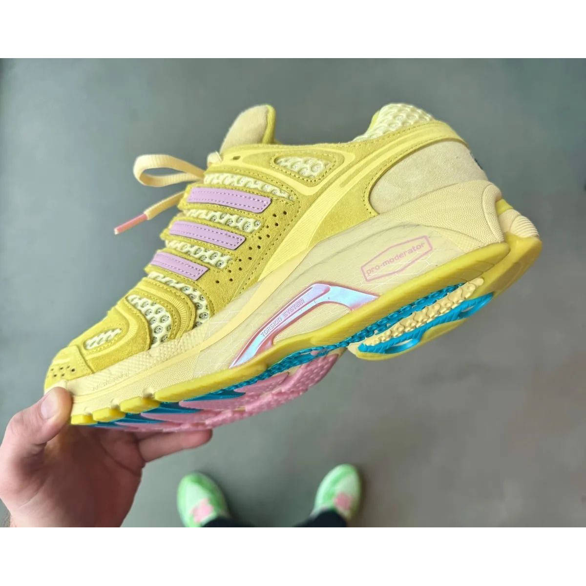 Unheardof x adidas Adistar Control 5 Piggy Runner 2.0 Yellow front