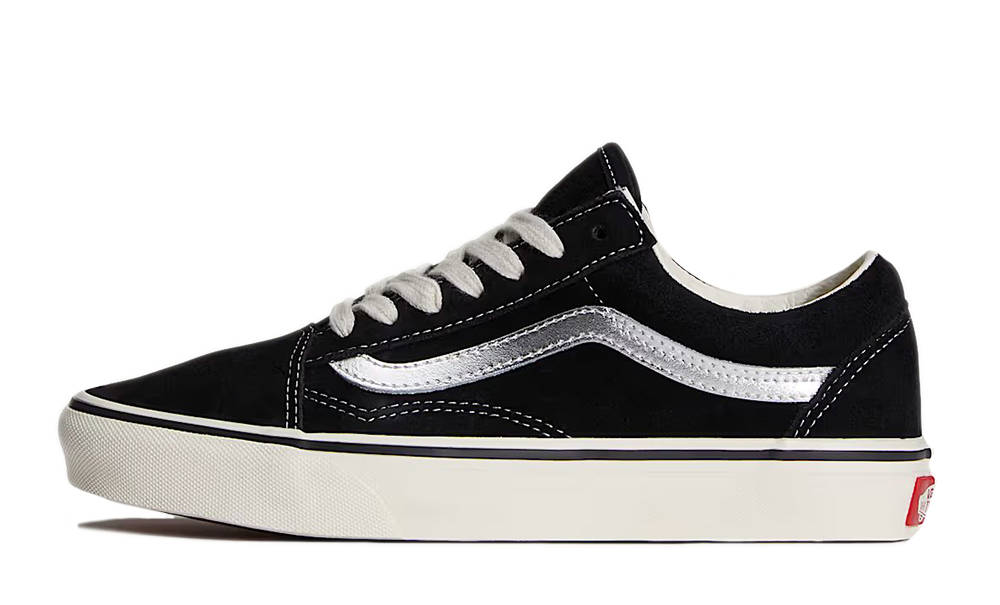 Vans Old Skool Metallic Sidestripe Black Silver VN000E8WYG4