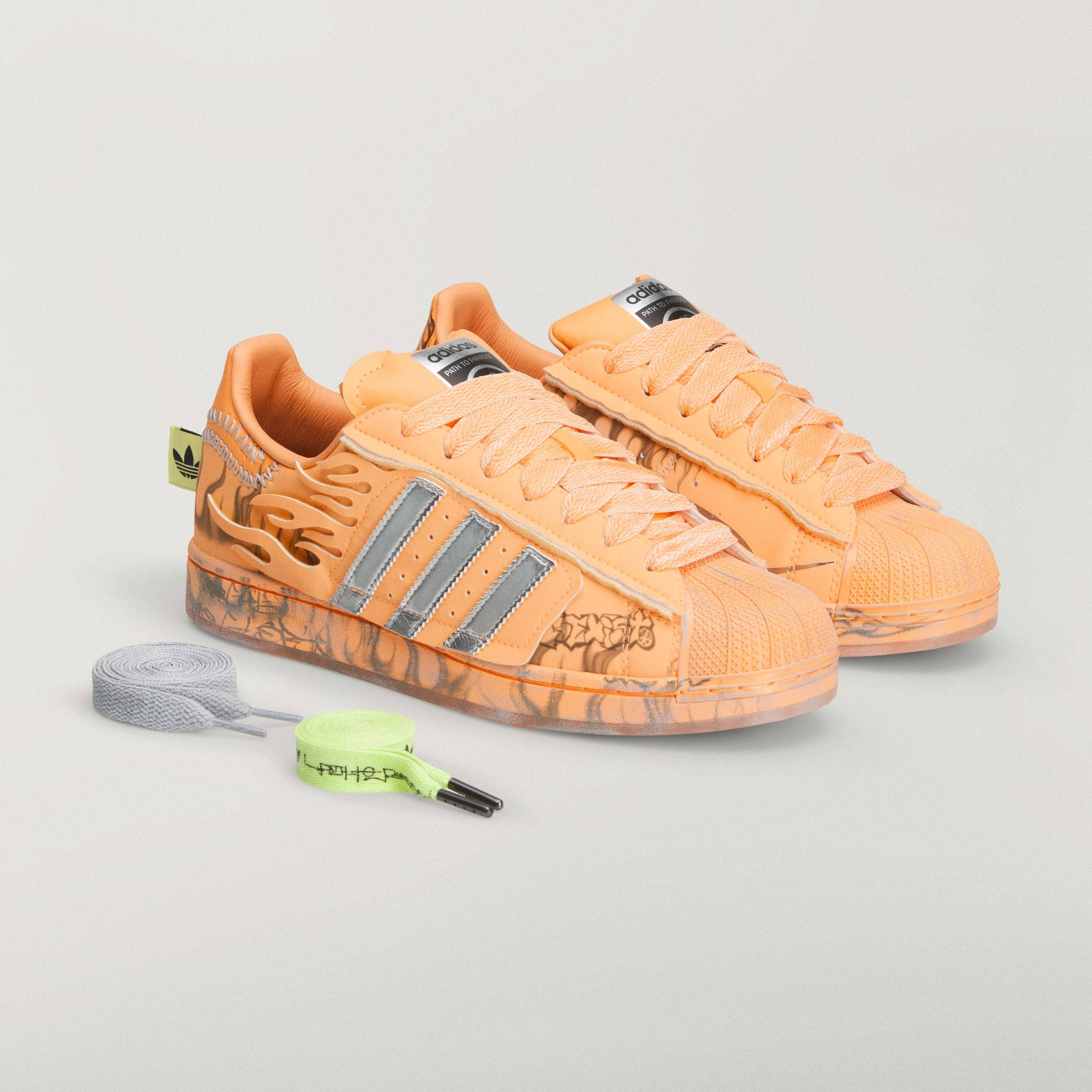 adidas Superstar Hellstar Hazy Orange LA1501 with lace