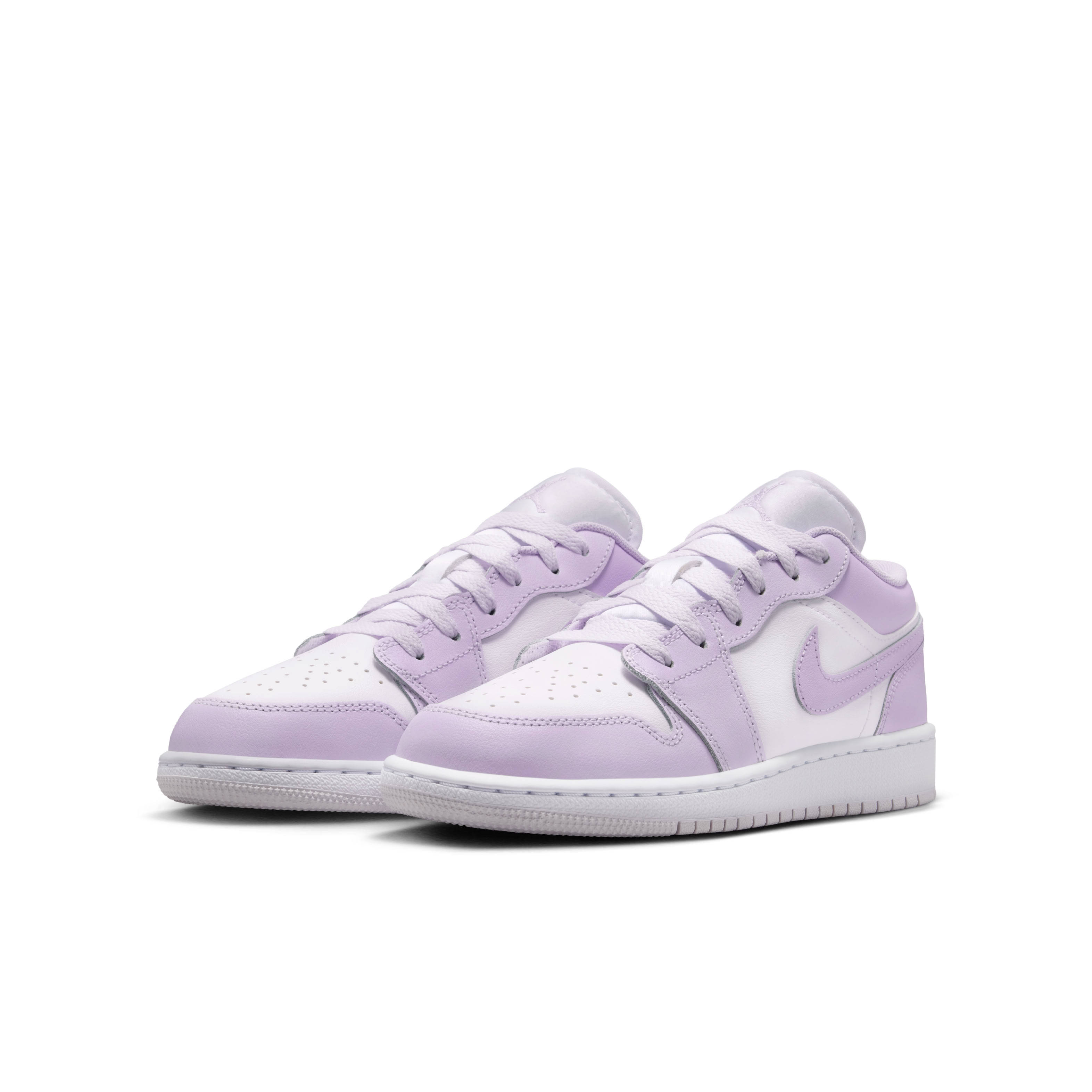 Air Jordan 1 Low GS Barely Grape Violet Mist Pair