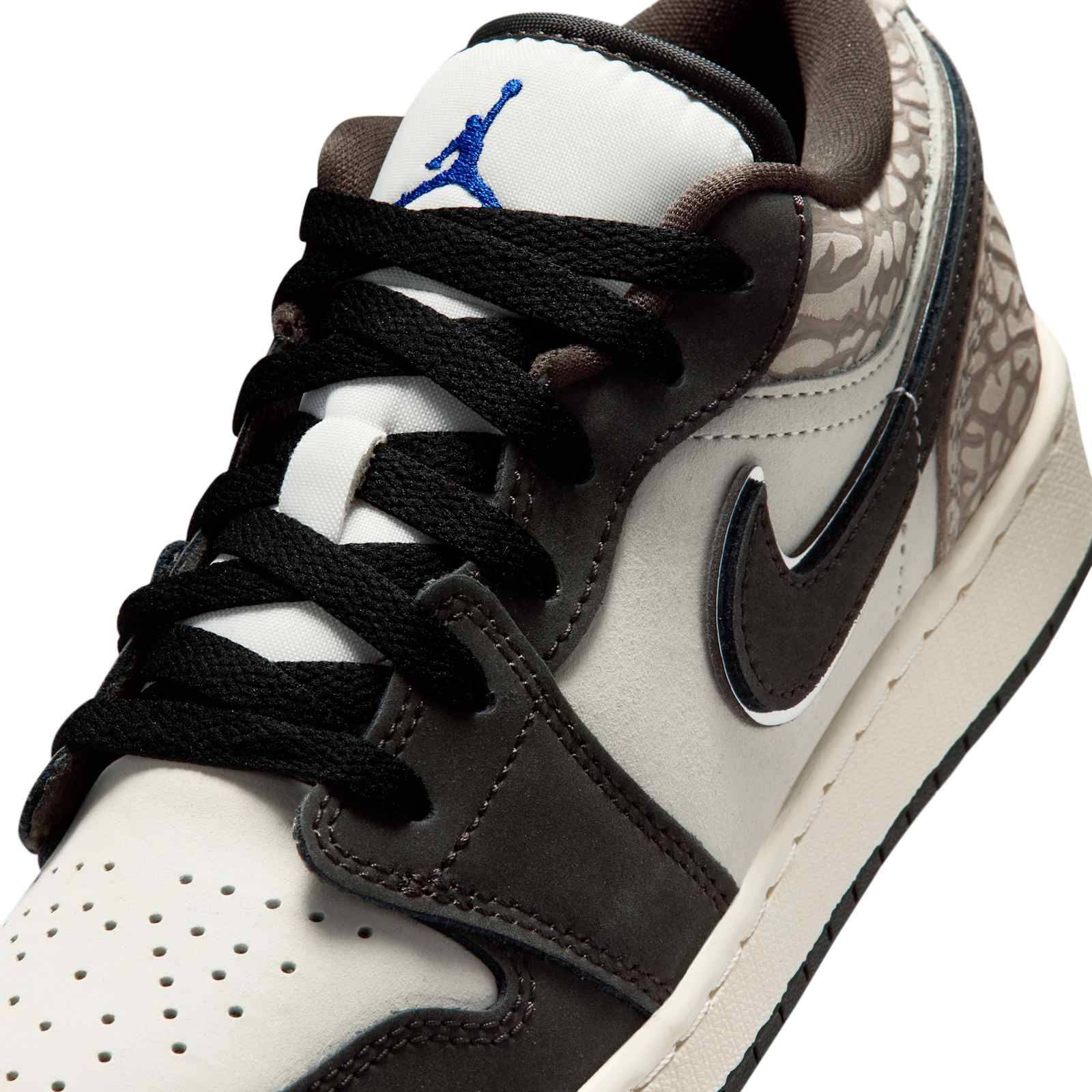 Air Jordan 1 Low GS Sail Deep Pewter Elephent Print IU2269-100 sidev