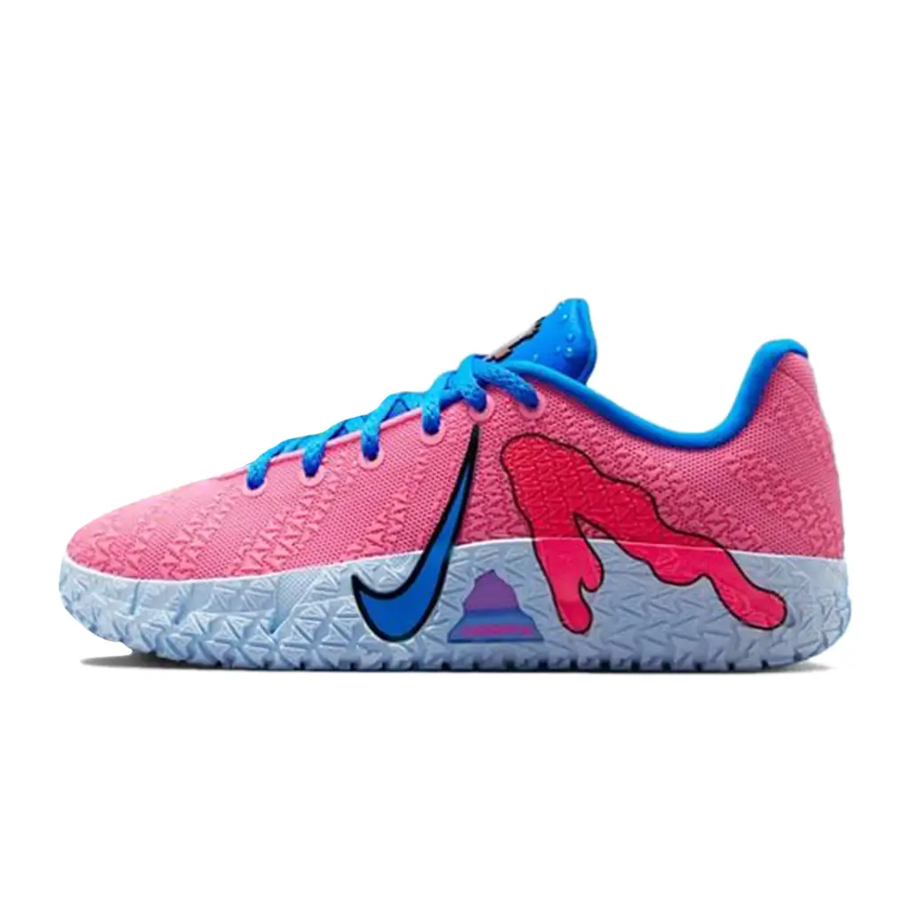 Kool-Aid x Nike Ja 3 Pink Lemonade lateral view showing mismatched Pink Beam and Lemon Venom uppers side by side