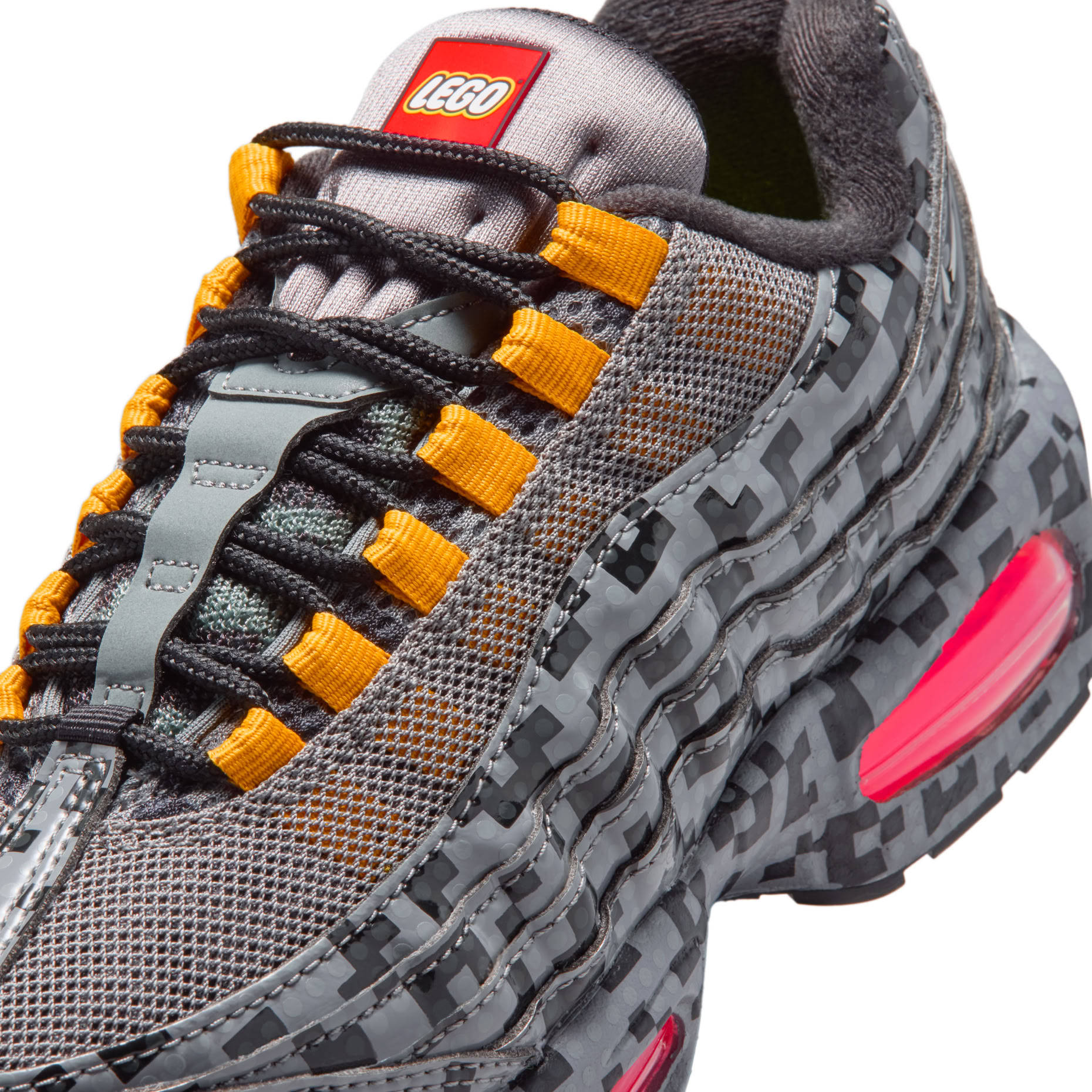LEGO x Nike Air Max 95 Pixel Grey Black Detail