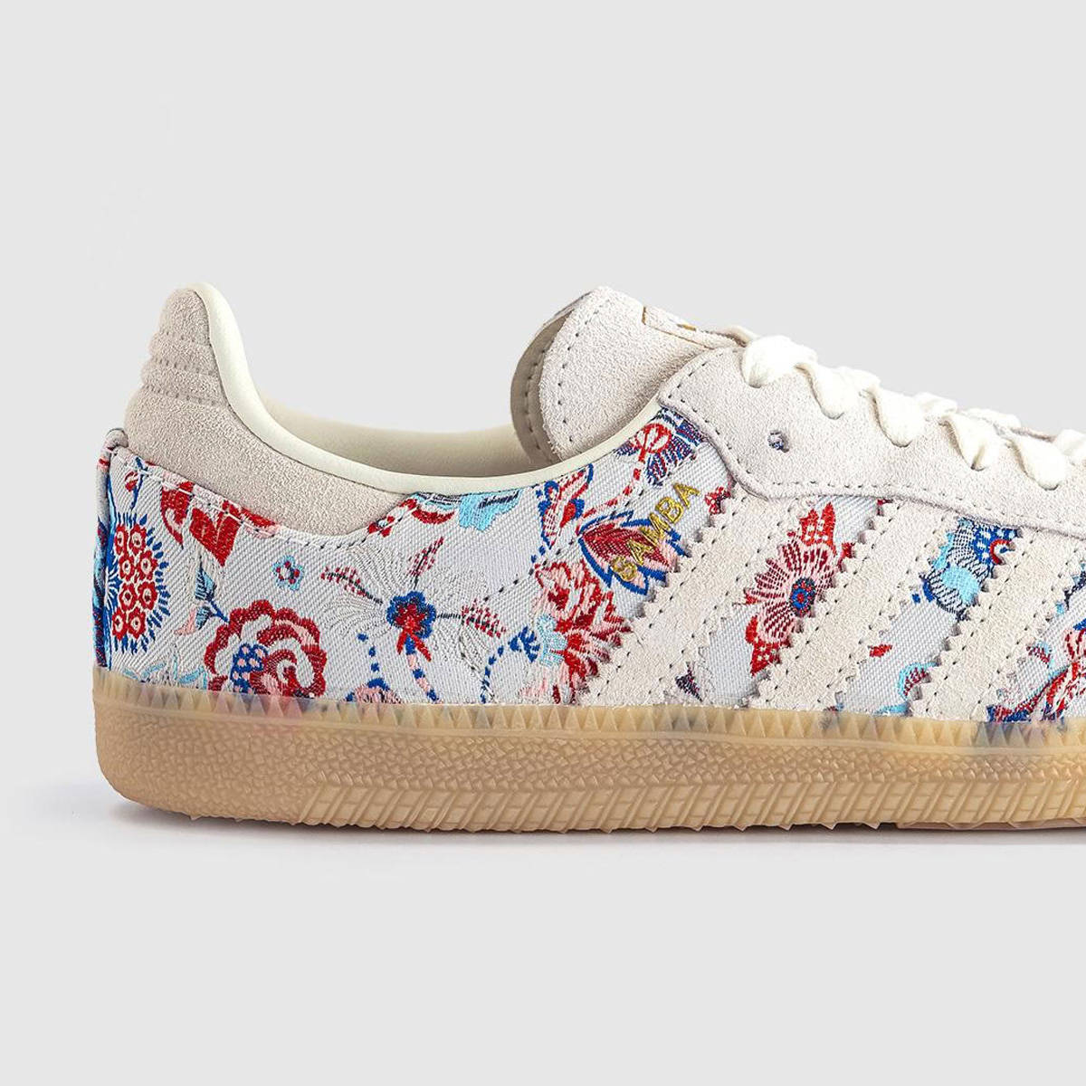 Liberty London x adidas Samba OG Floral Off White Gum Detail