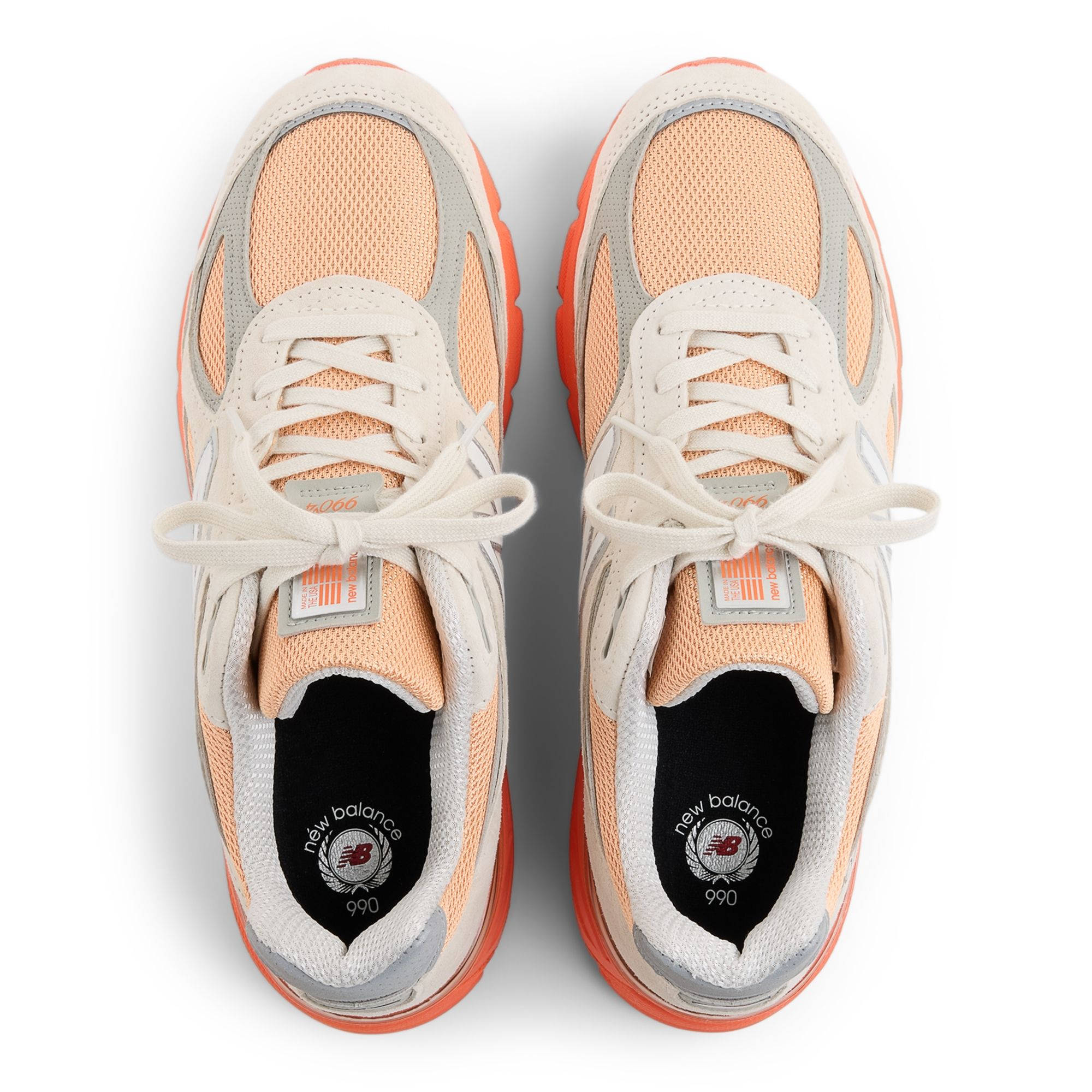 New Balance 990V4 Moonbeam Tangerine Heat
