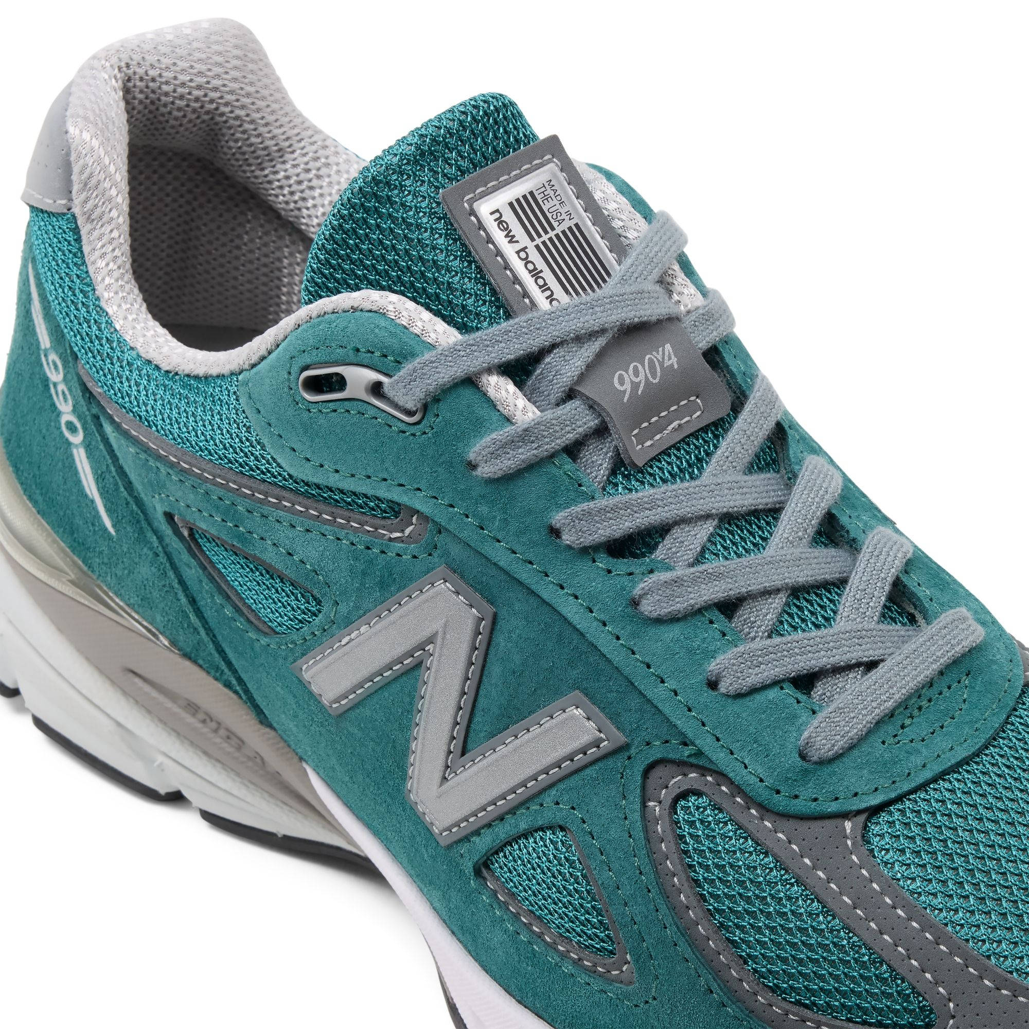 New Balance U990v4 Teal Green U990OV4 tongue