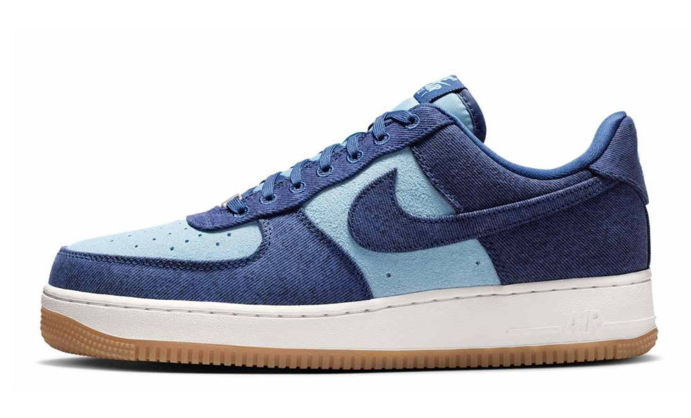 Nike Air Force 1 07 LV8 Denim Navy Worn Blue IR0951-400