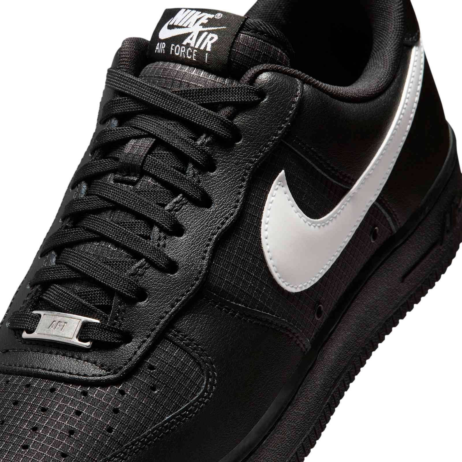 Nike Air Force 1 Low Ripstop Black White IR0952-001 side