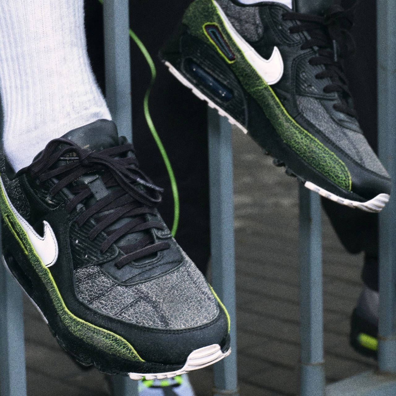 Nike Air Max 90 Tiempo Black IU0523-010 on foot
