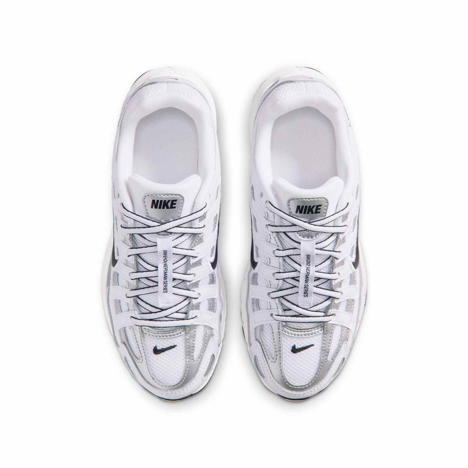 Nike P-6000 GS White Metallic Silver IU7568-100 middle