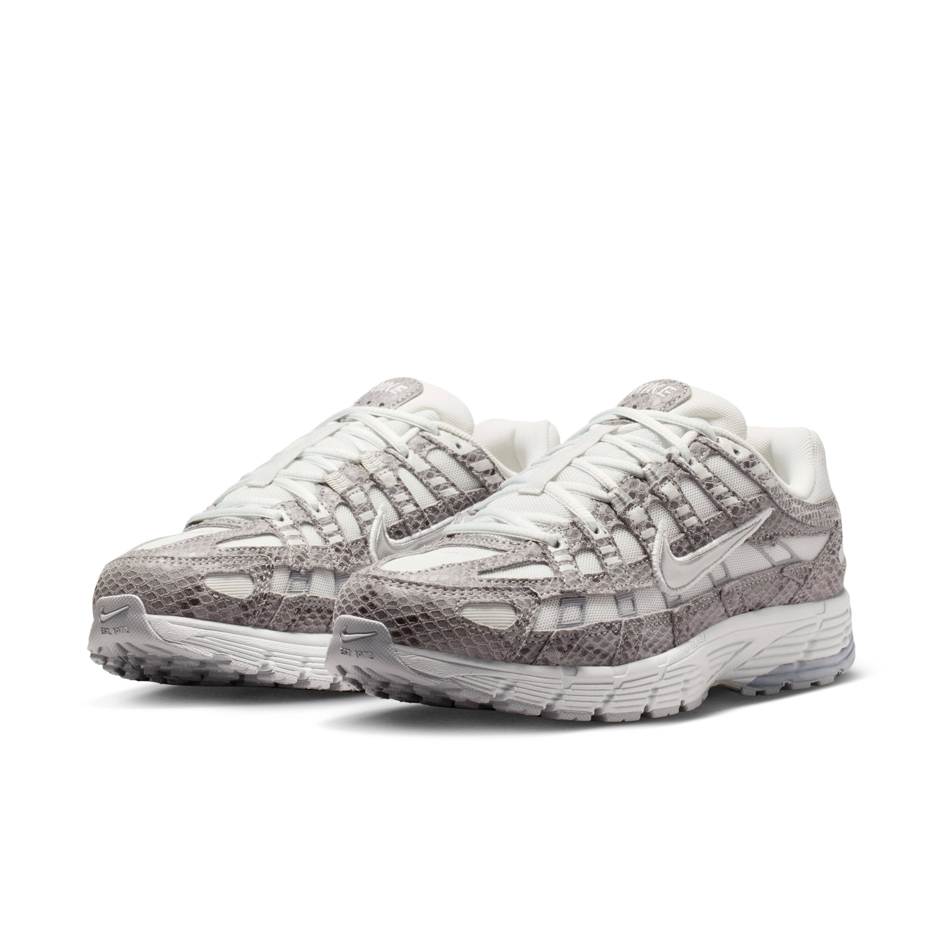 Nike P-6000 SE Snakeskin Metallic Silver Pair