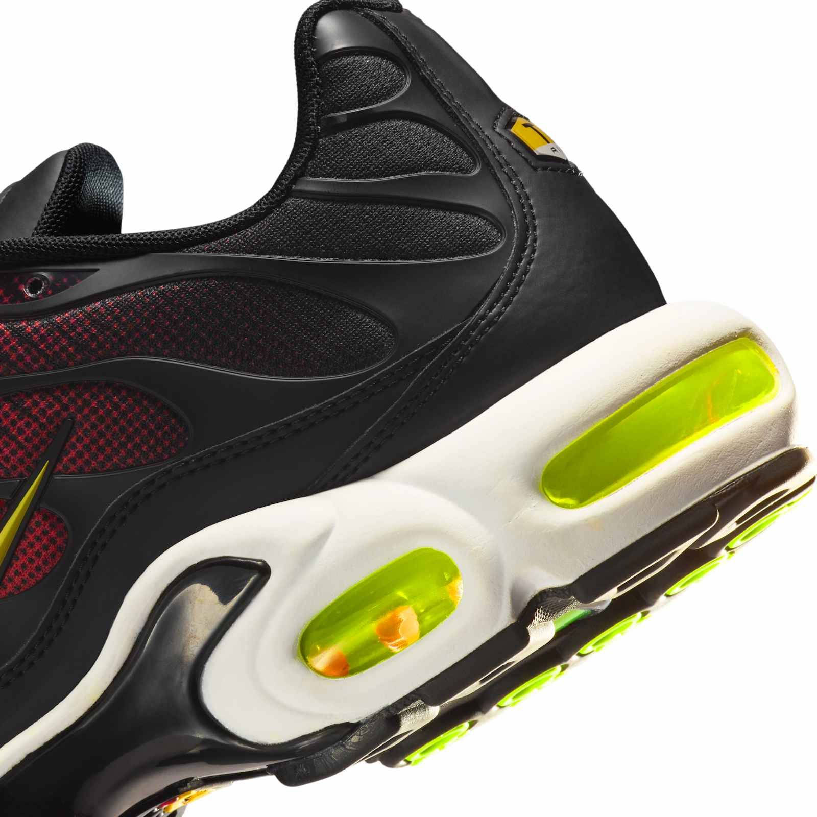 Nike TN Air Max Plus Black Volt Light Crimson IR2000-010 heel
