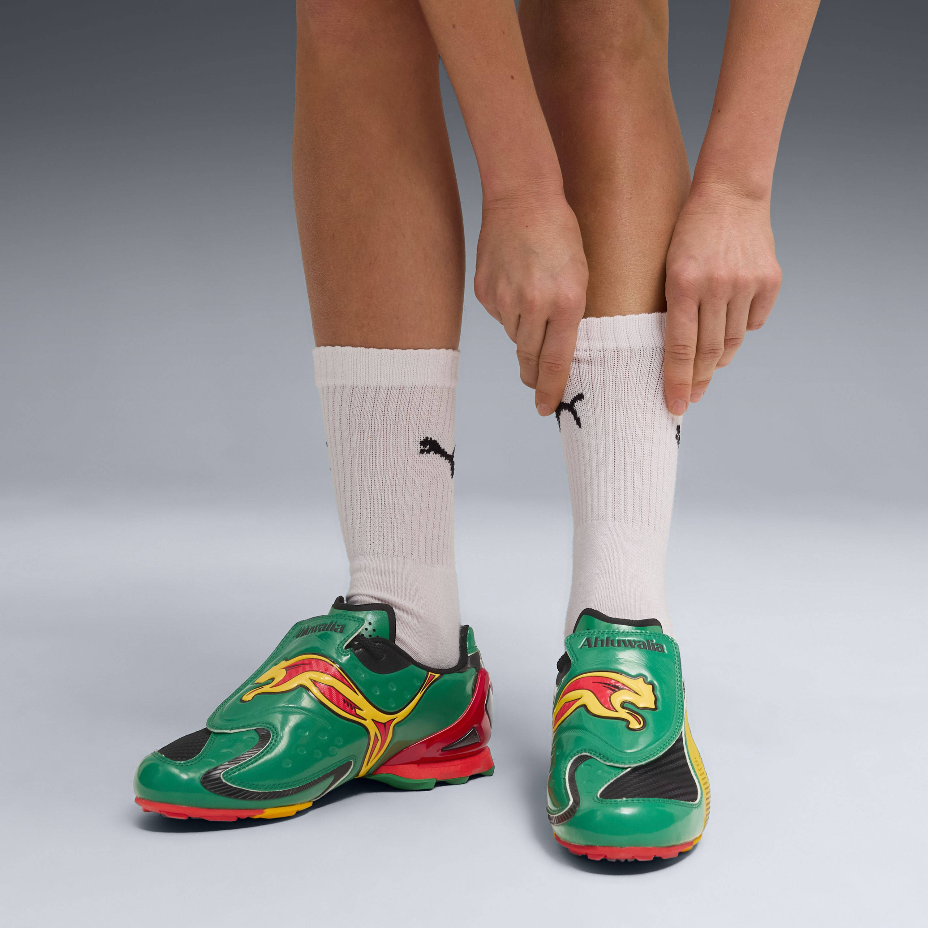 Puma V-S1 GR Ahluwalia OP1 Green Yellow 405836-01 on foot main