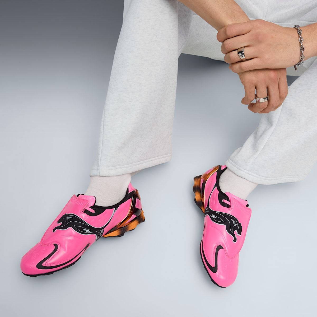 PUMA VS-1 Contact Pink Pixel Black 405301-04 on foot