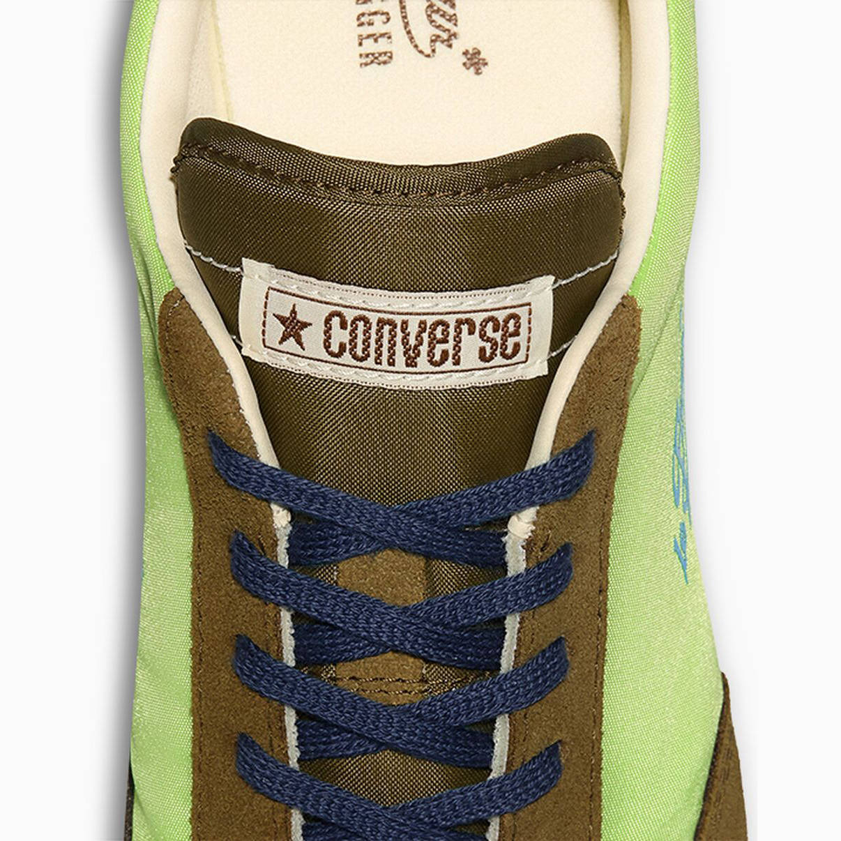 Tyler The Creator x Converse 1908 Jogger Green Glow Nutria A21431C tongue