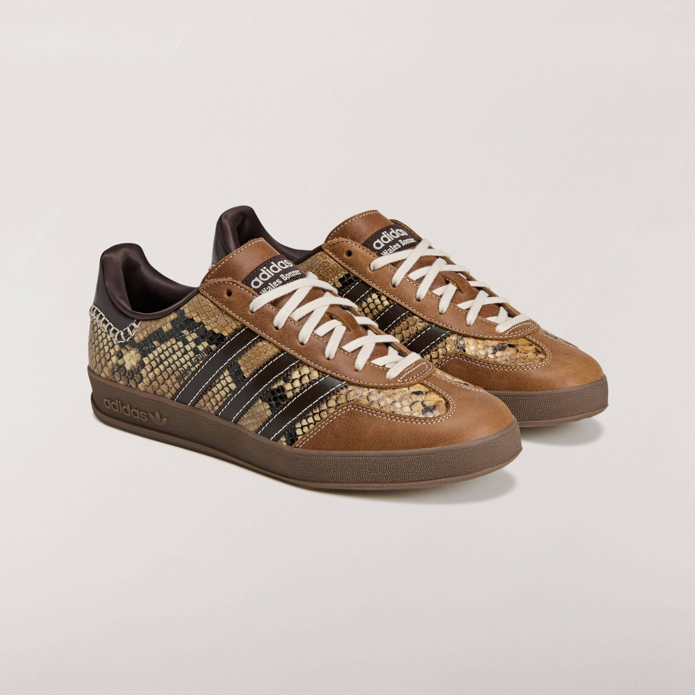 Wales Bonner x adidas Gazelle Indoor Snakeskin Brown KK3641 front