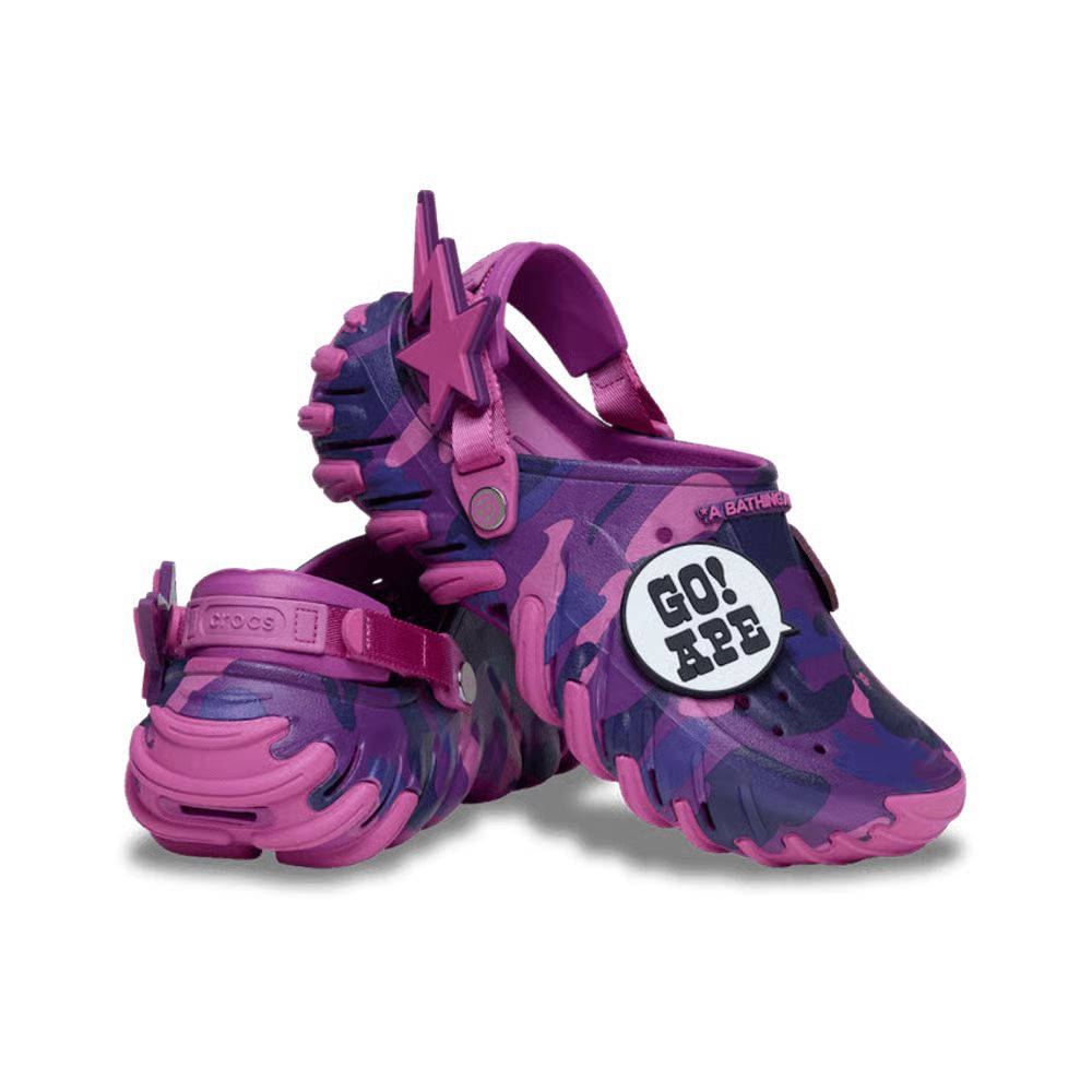 A BATHING APE x Crocs Echo RO Clog Purple 213140-5BV front