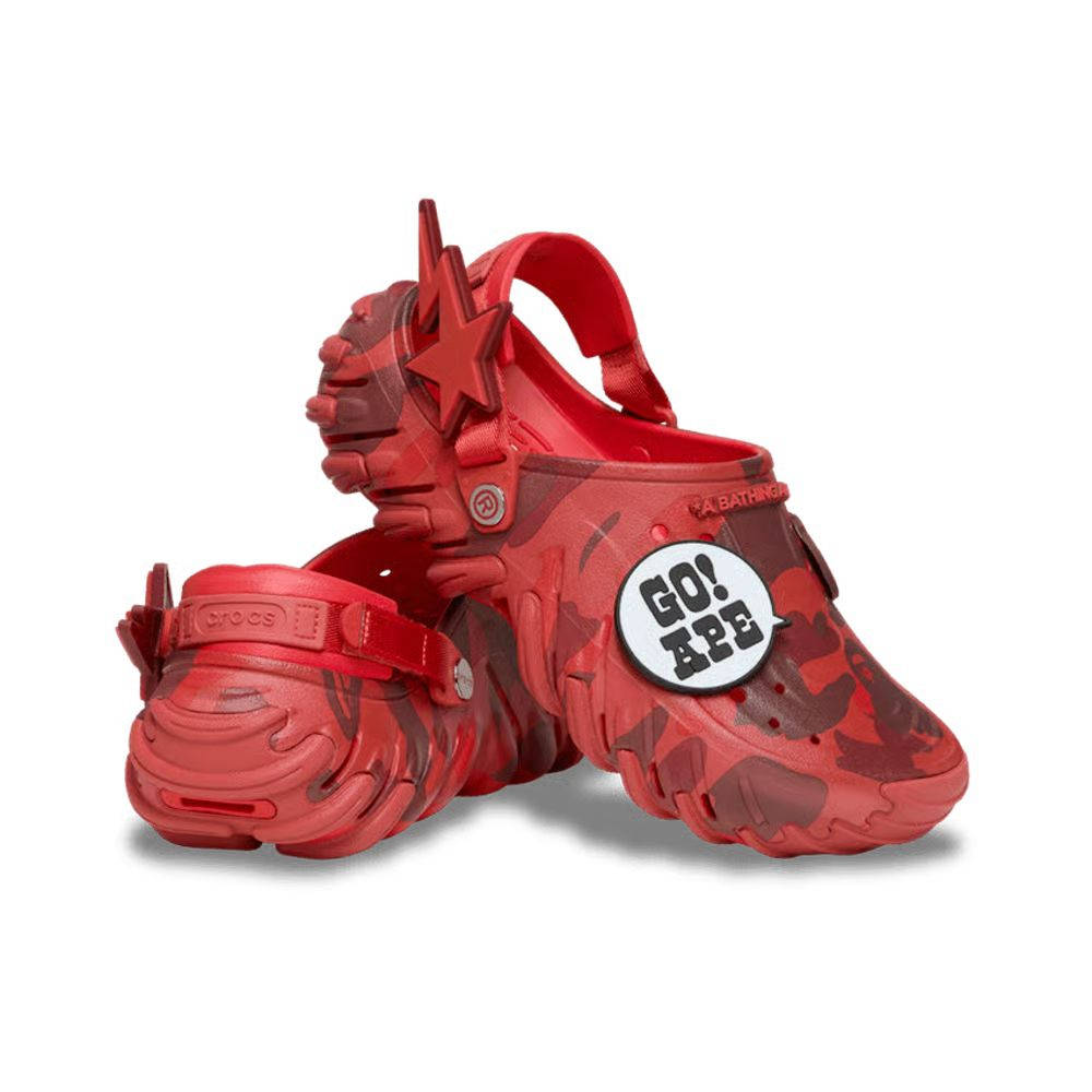 A BATHING APE x Crocs Echo RO Clog Red 213140-8C1 front